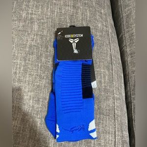NIKE KOBE 8 SYSTEM LOW CUT SOCKS SIZE 8-12 LARGE RARE Blue/white Sx4738-411